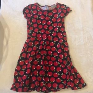 Blue dress with apple pattern size 7